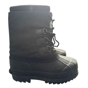 Rugged Exposure Black Winter Snow Boots womens 8 Waterproof Rubber Duck Boots